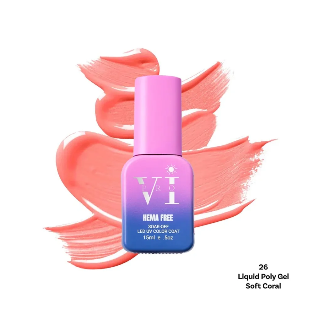 26 liquid poly gel SOFT CORAL