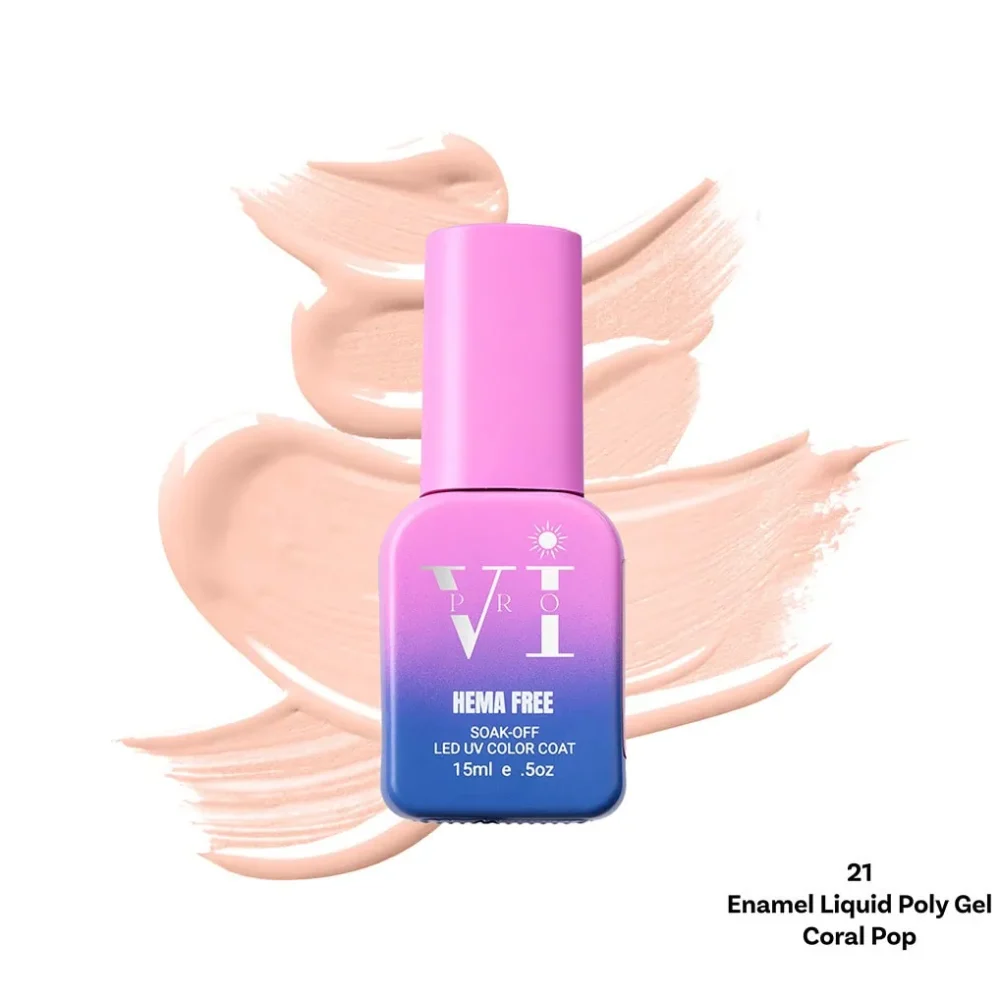 ENAMEL LIQUID POLY GEL CORAL POP 21_2