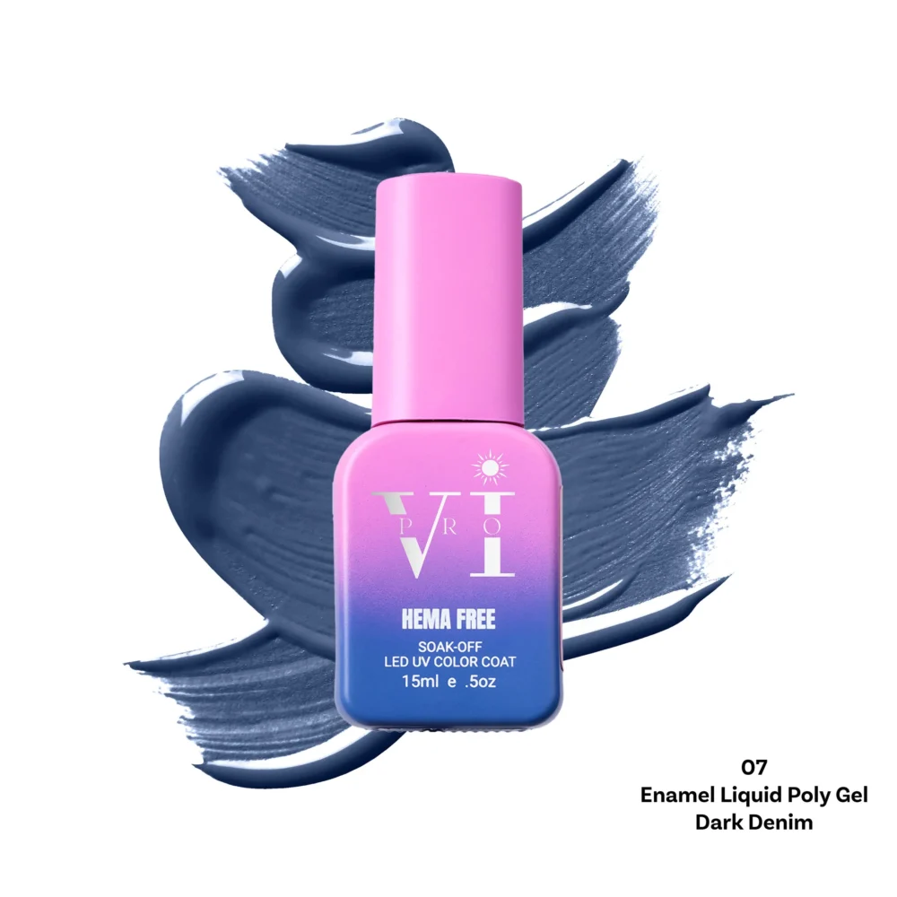 ENAMEL LIQUID POLY GEL DARK DENIM 07