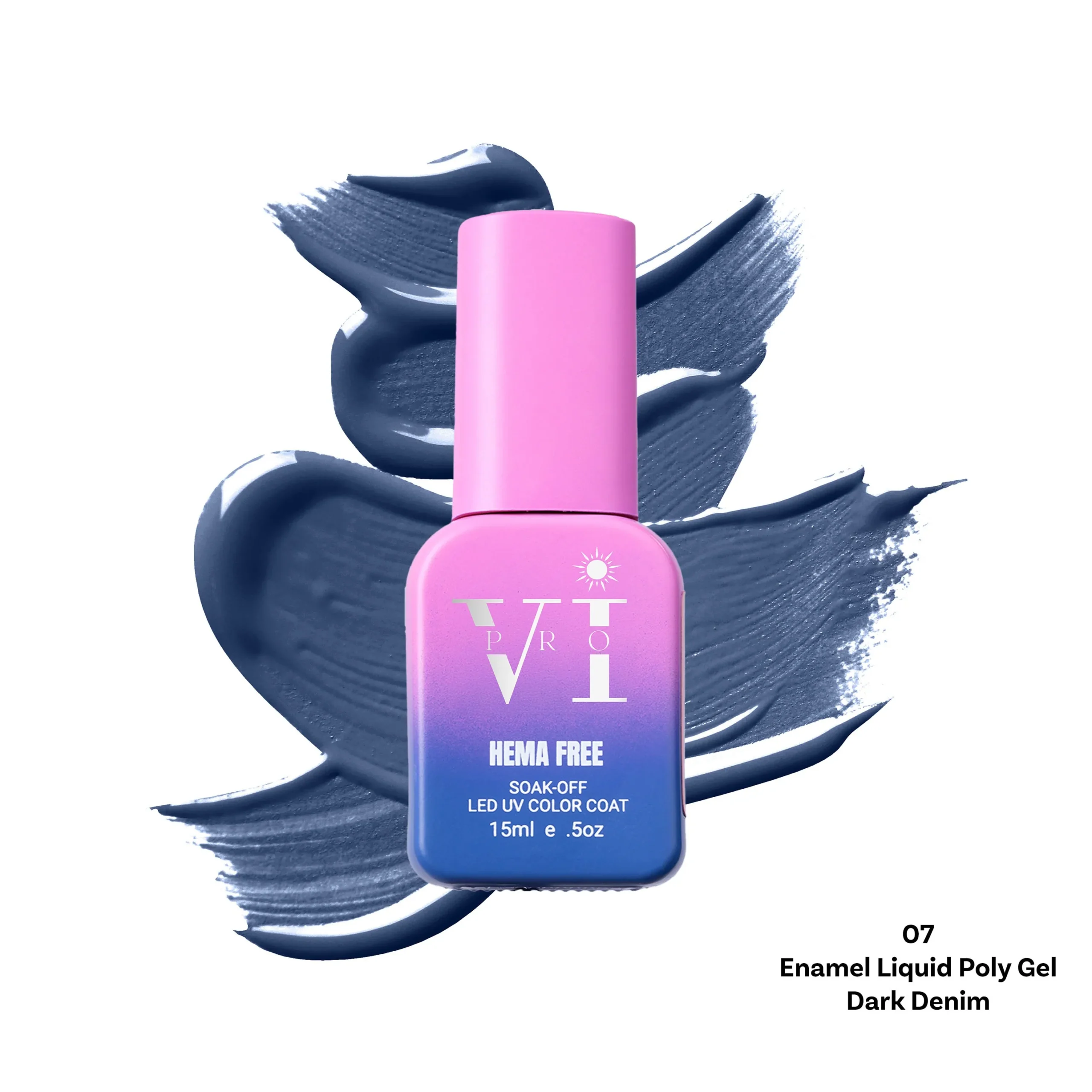 ENAMEL LIQUID POLY GEL DARK DENIM 07