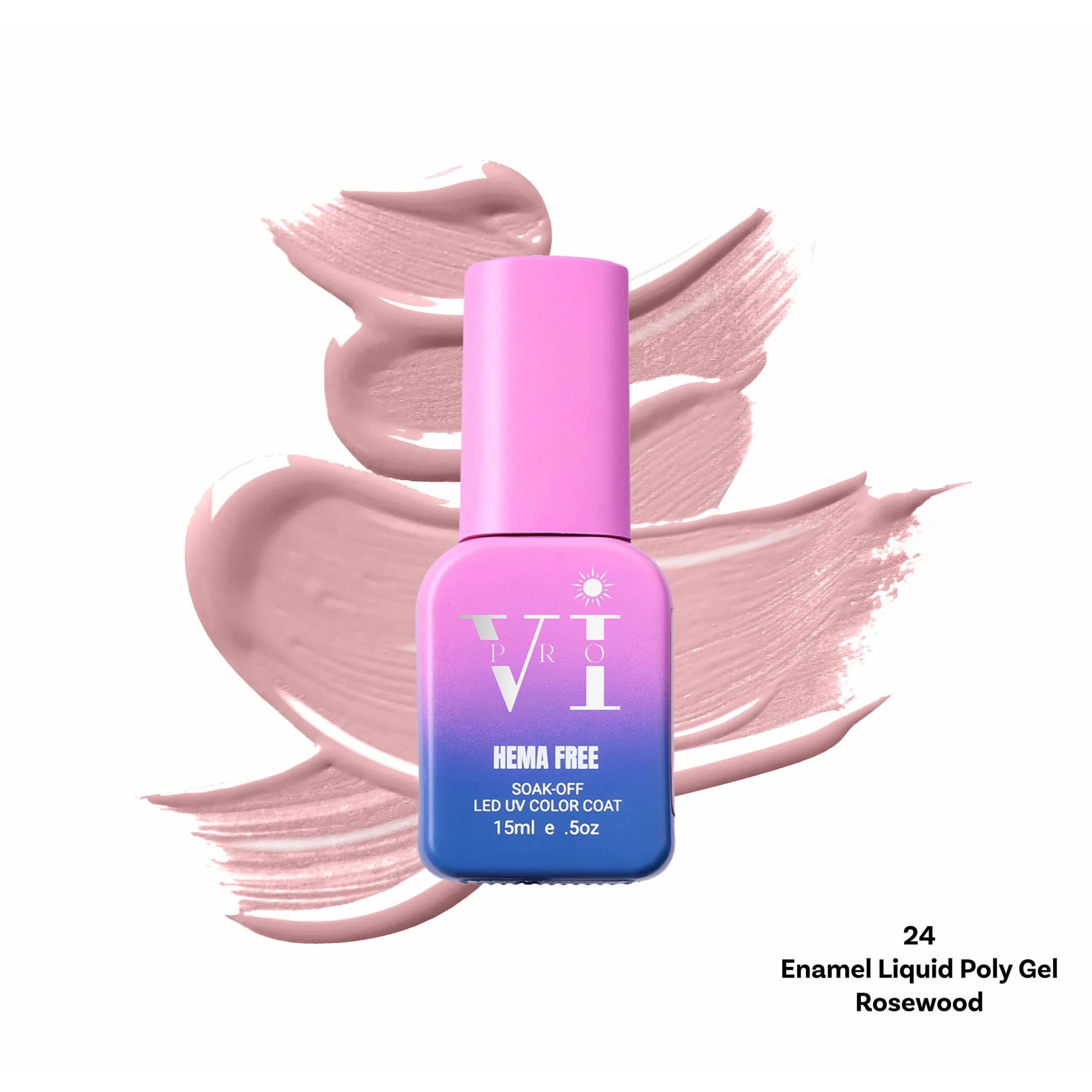 ENAMEL LIQUID POLY GEL ROSEWOOD 24