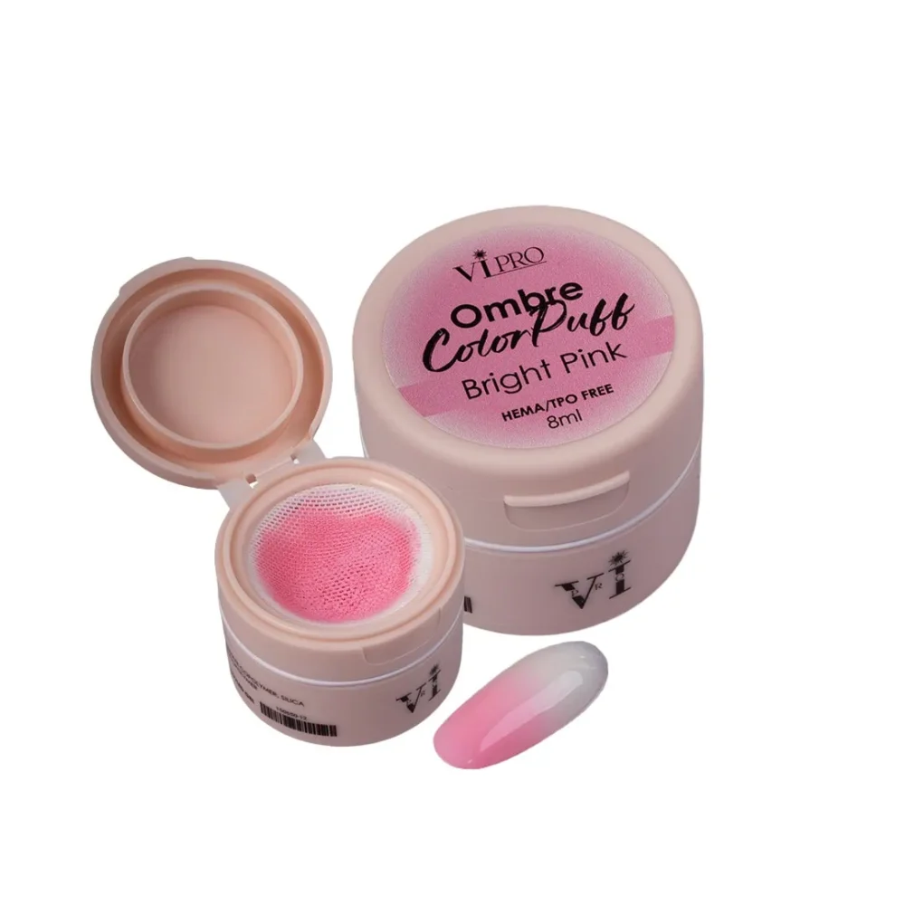 OMBRE COLOR PUFF BRIGHT PINK