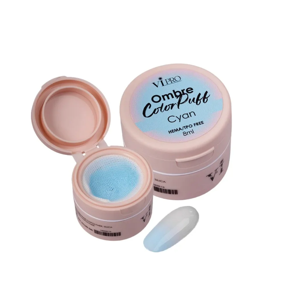 OMBRE COLOR PUFF CYAN