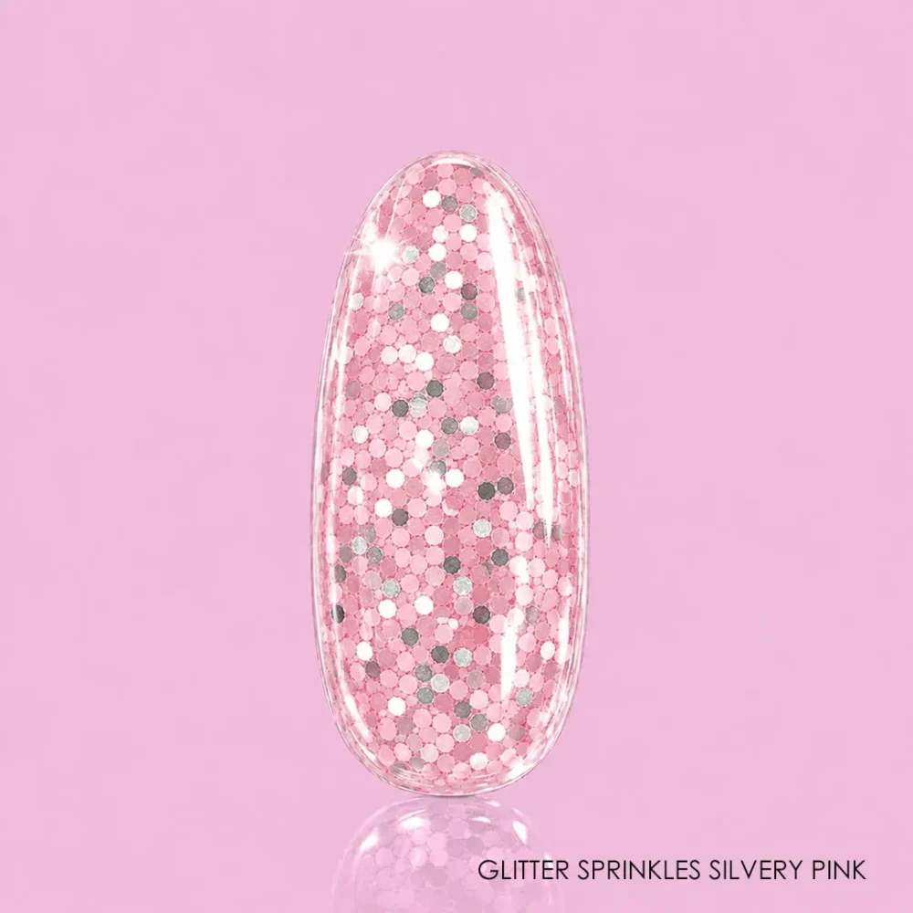 GLITTER SPRINKLES SILVERY PINK